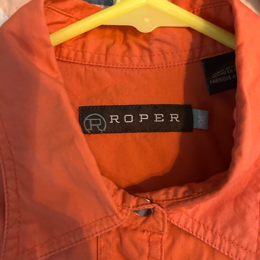 Roper Vibrant Orange Collared Shirt